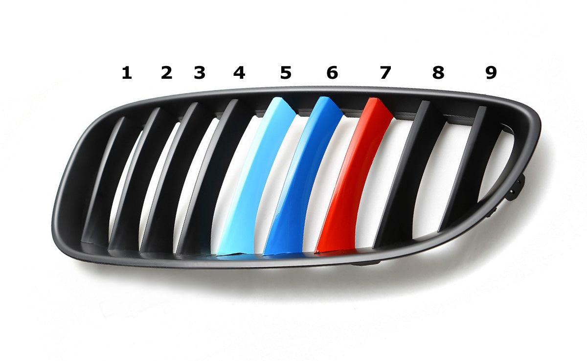 BMW E89 Z4 (2009-2016) ///M Color Grille Insert Trims with 9 Standard Grille Beams - Upgrade Front Grille for Enhanced Style & Sporty Look - Perfect for Car Enthusiasts & BMW Modifications