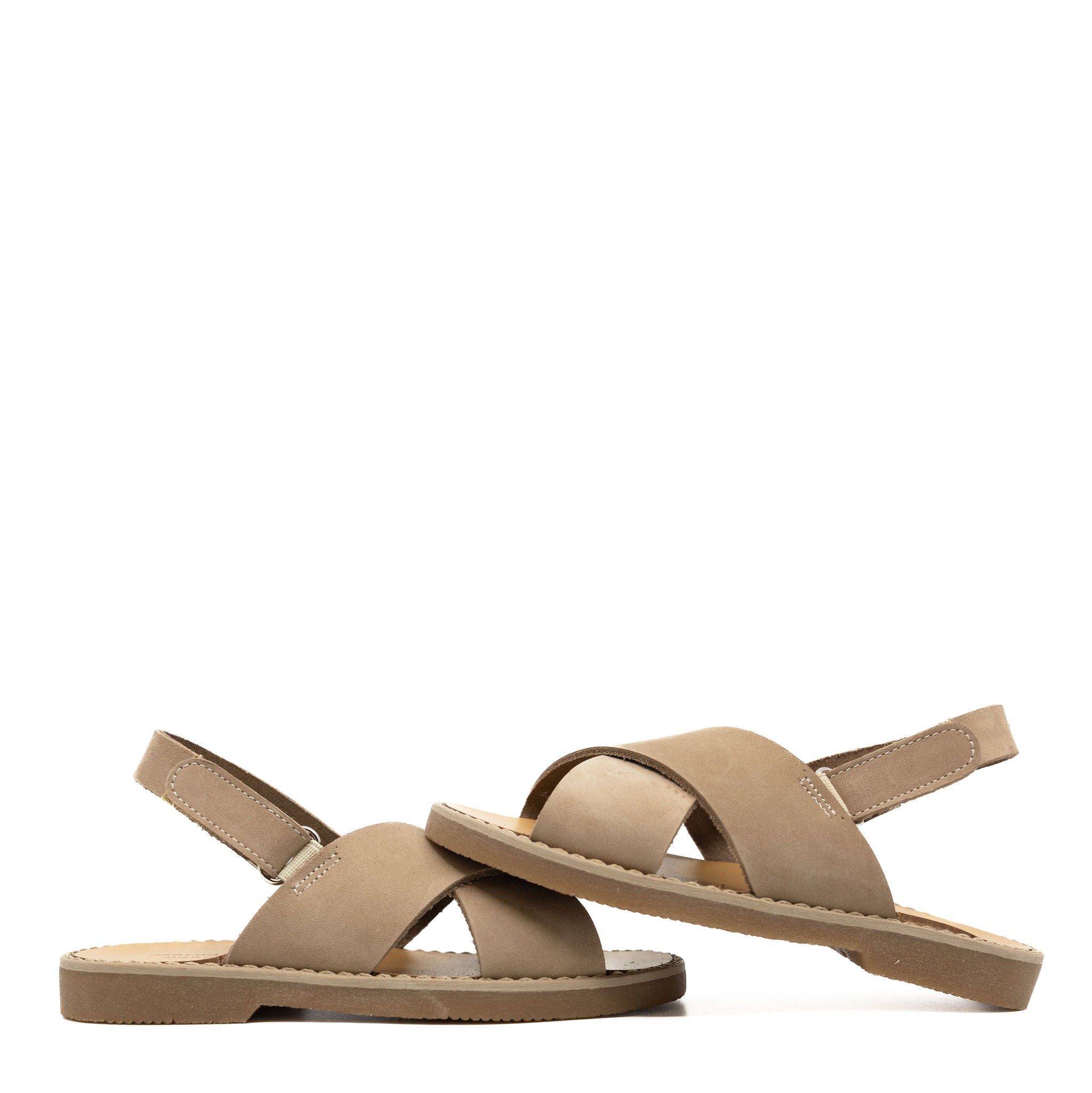 Baby Walker Sandals for Toddlers - Taupe Criss Cross Strap Velcro Shoes | Comfortable First Walking Shoes for Boys & Girls | Perfect for Indoor Play, Park Outings and Beach Walks