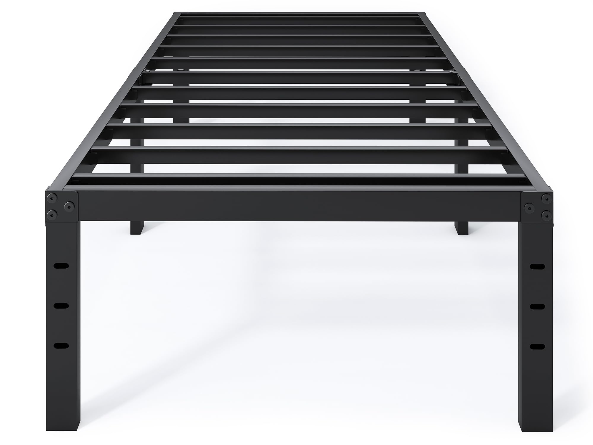 Sturdy 18 Inch Twin Bed Frame - Heavy Duty Metal Platform Bed with No Box Spring Needed | Quick & Easy Assembly | Silent & Noise-Free | Black | Perfect for Kids Rooms, Guest Bedrooms & Small Spaces
