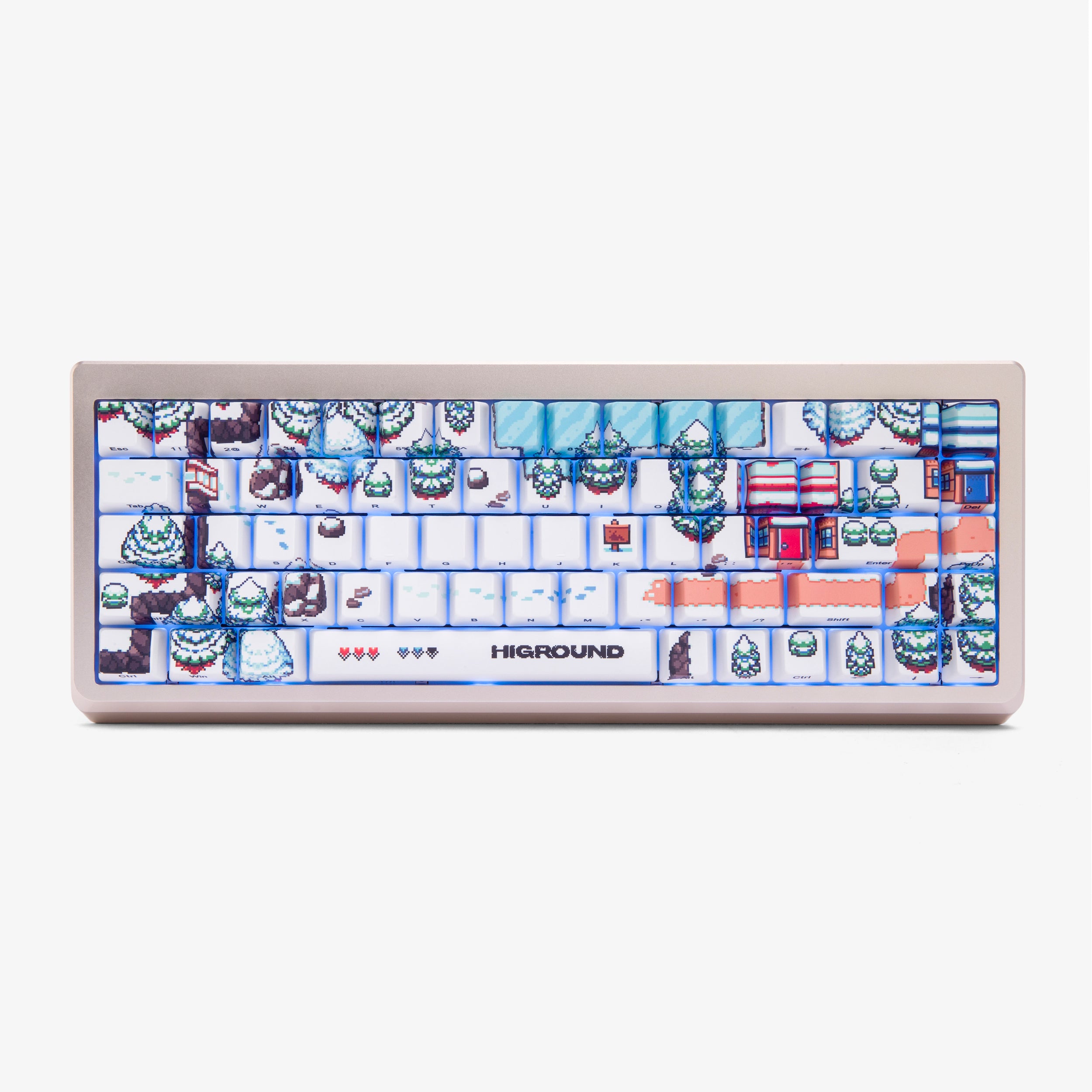 Higround 2 Summit 65 Mechanical Gaming Keyboard - Snow White | RGB Backlit, Hot-Swappable Switches | Perfect for Esports, Streaming & Office Work