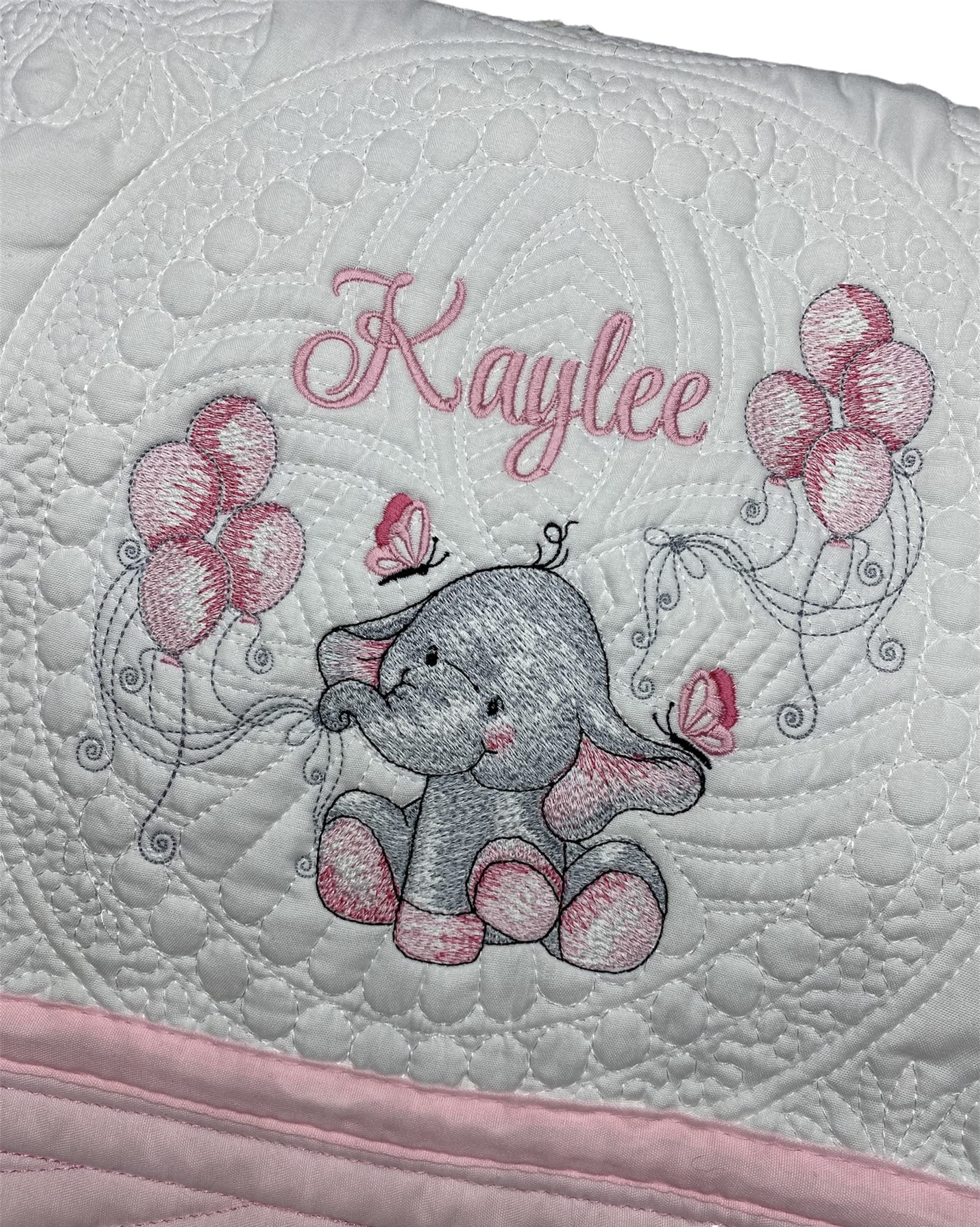 Personalized Monogrammed Baby Quilt Blanket - Custom Embroidered Heirloom Baby Gift for Newborns, Christening & Nursery Decor (White) - Perfect for Baby Showers, Birthdays & Keepsake Memories