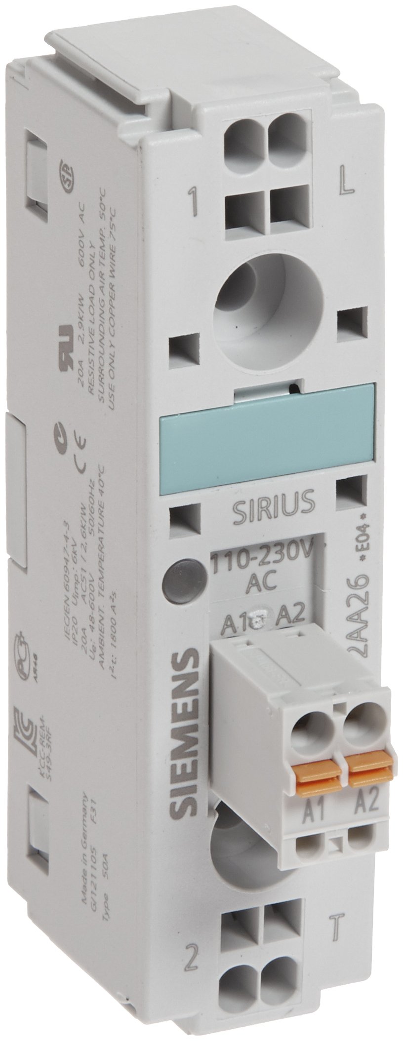 Siemens 3RW30 47-1BB14 Soft Starter - 200-480V, 110-230V Control, 106A Current, Screw Terminals, S3 Size - Perfect for Industrial Motor Control & Automation Systems