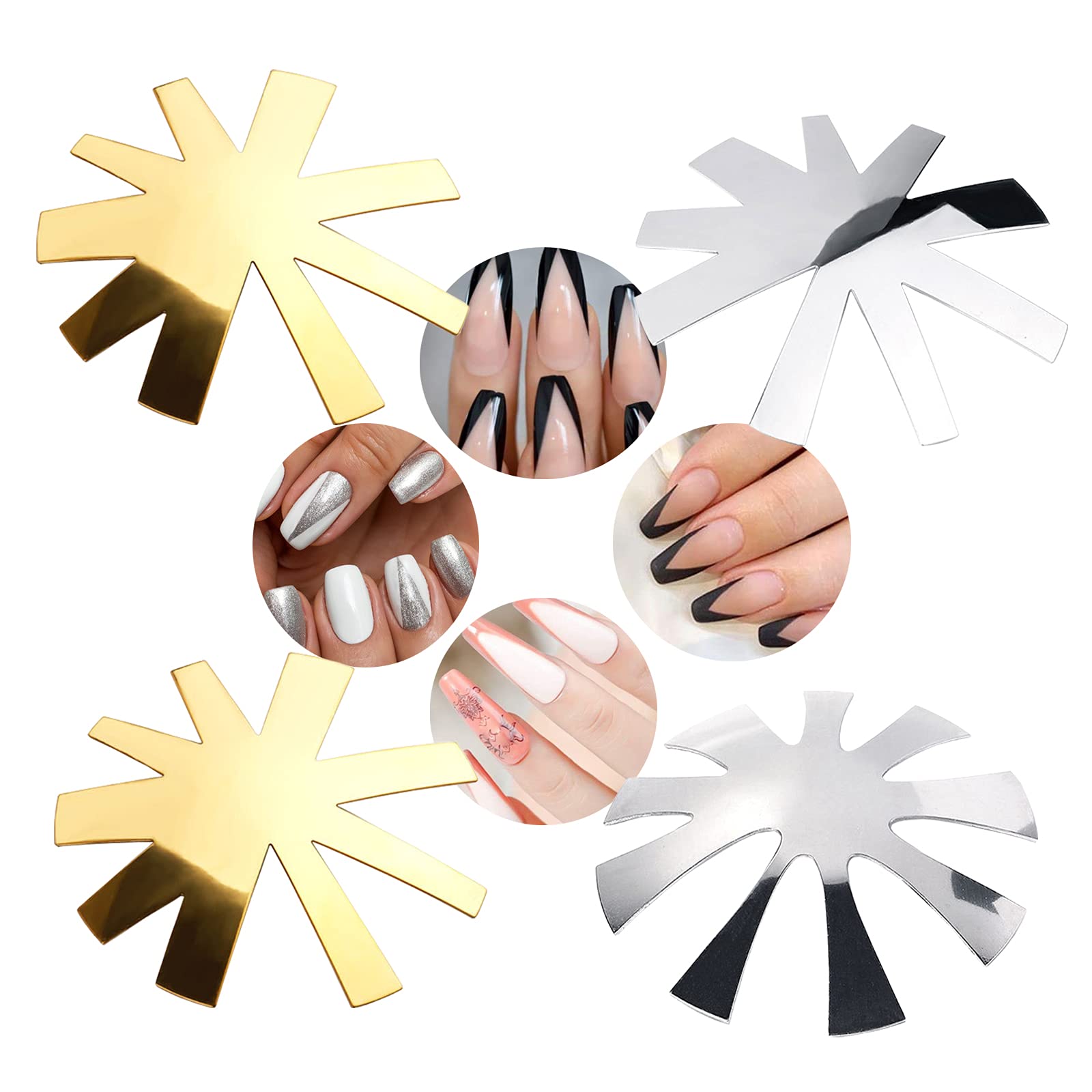 Professional Stainless Steel French Nail Cutter Kit - Almond Shape Smile Line Cutter & Acrylic Tip Plate for DIY Nail Art | Perfect for Home Manicures & Salon Use