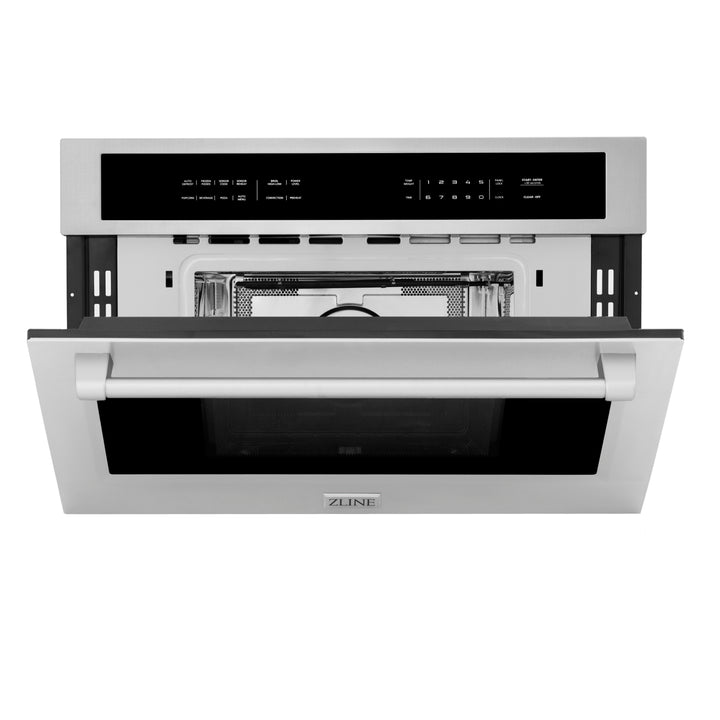 ZLINE 30 Inch Built-In Convection Microwave Oven - 1.6 Cu Ft Capacity with Speed & Sensor Cooking for Fast, Precise Meals | Perfect for Small Kitchens, Apartments & Modern Homes