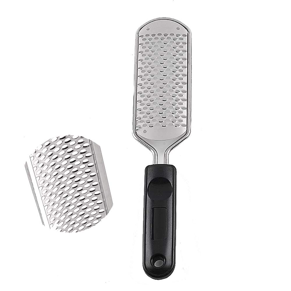Cosluxe Professional Foot Rasp & Callus Remover - Stainless Steel Pedicure Tool for Hard Skin Removal - Wet/Dry Use - Surgical-Grade Metal Foot File for Smooth Feet - Perfect for Home Pedicures & Foot Care Routines