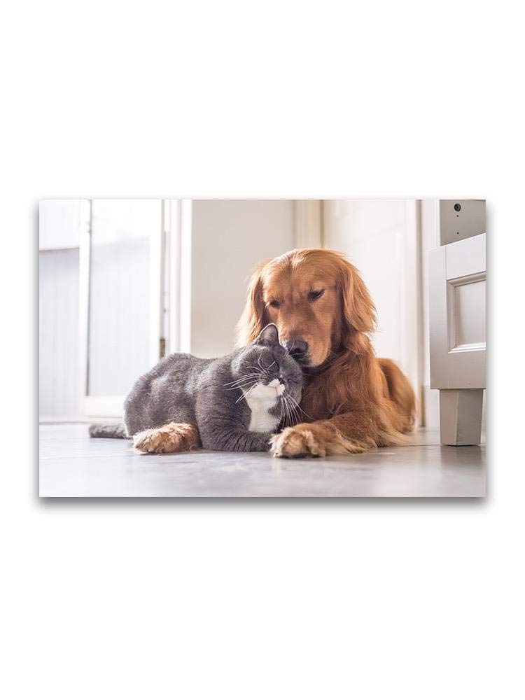 Smartprints Loving House Pets Cat and Dog Poster - Custom Pet Wall Art for Home Decor, Perfect for Living Room, Bedroom & Office