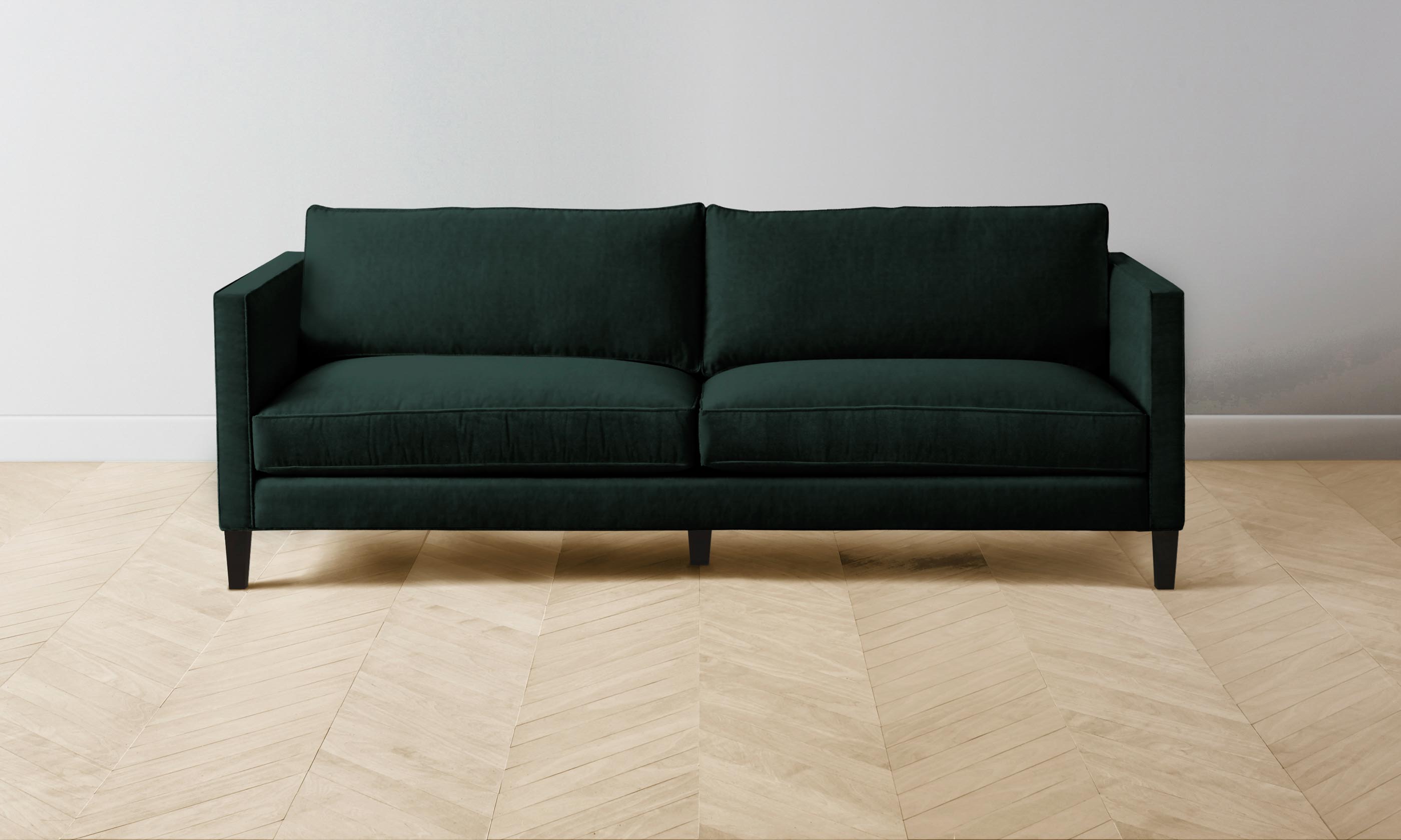 Crosby Sectional Sofa - Performance Velvet Emerald Green Upholstery for Living Room, Lounge & Entertainment Spaces