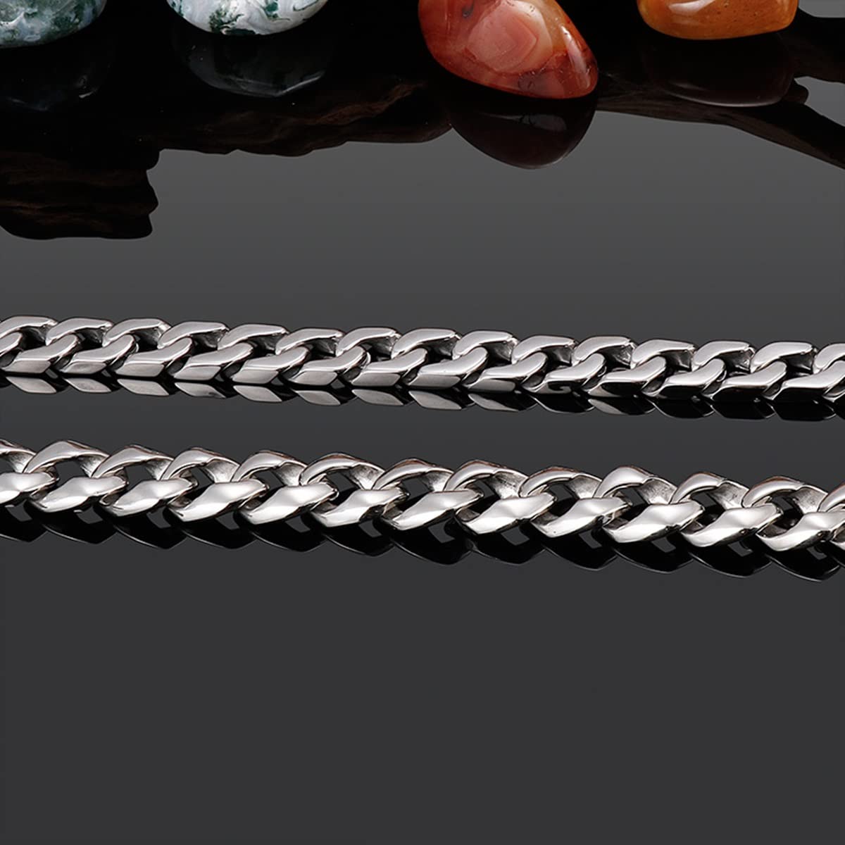 24-Inch Stainless Steel Cuban Chain Necklace for Men & Women - 14mm & 16mm Width Options | Durable Everyday Jewelry for Casual & Formal Occasions