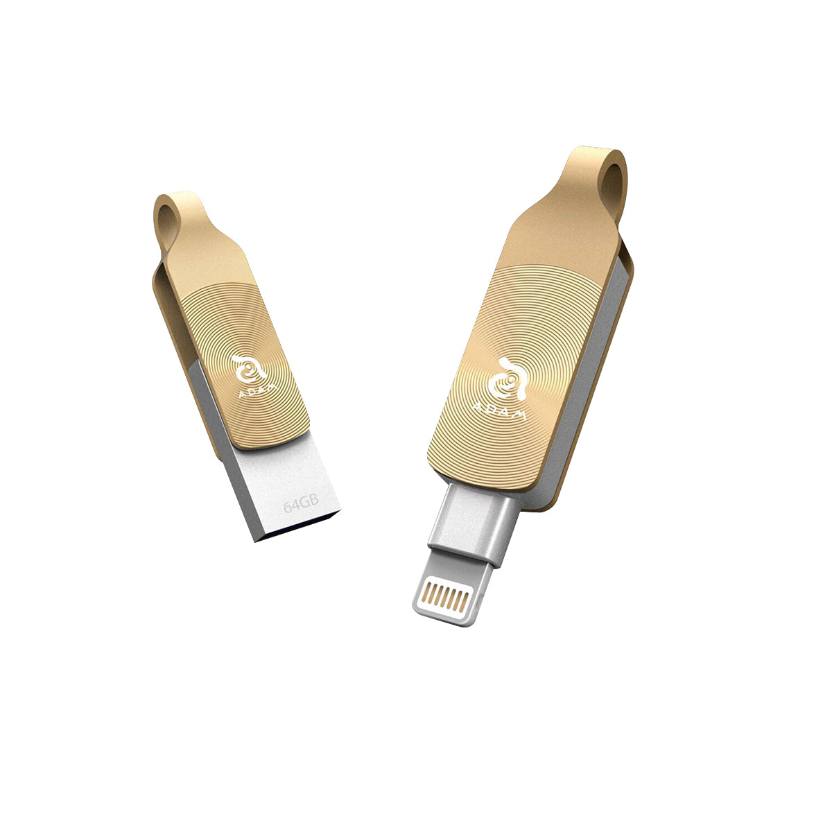 ADAM elements iKlips DUO+ 64GB Lightning USB 3.0 Flash Drive for iPhone iPad - High-Speed Data Transfer, Photo Storage, File Backup (Perfect for Travel, Business, and School Use)