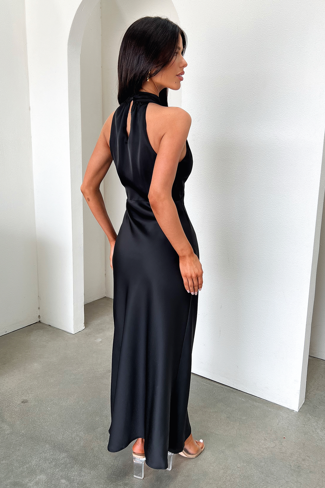 Elegant Daphne Black Dress for Women - Perfect for Parties, Weddings & Evening Events