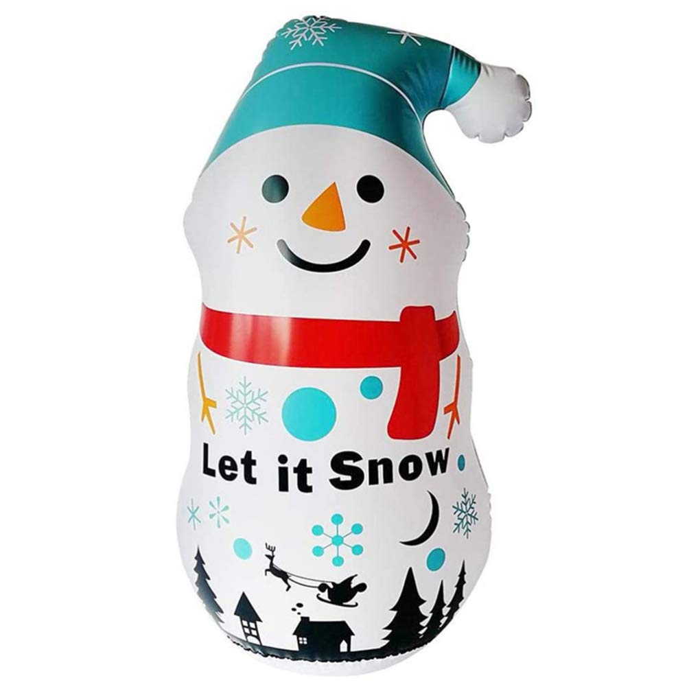 Milisten Inflatable Christmas Snowman Decor - Outdoor/Indoor Holiday Yard & Garden Decoration with Snowball - Perfect for Xmas Party, Home, Lawn & Festive Decor