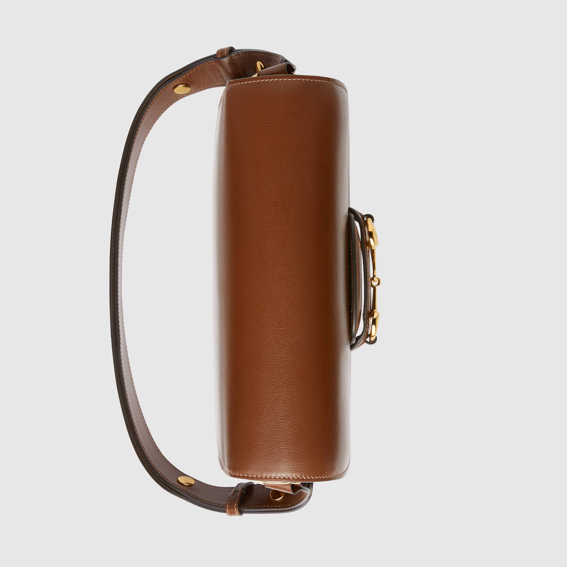 Gucci 1955 Horsebit Shoulder Bag - Genuine Leather Crossbody Bag for Women - Brown Luxury Handbag for Work, Travel & Everyday Use