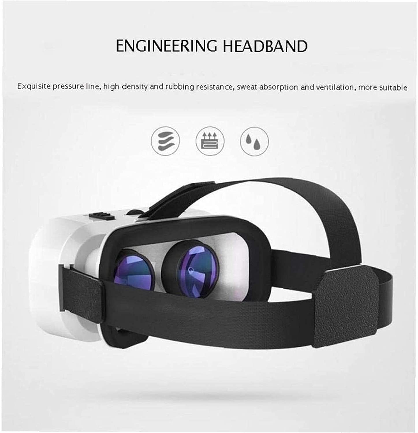 3D VR Headset with Anti-Blue Light Protection - HD Universal Virtual Reality Goggles Compatible with iPhone & Android Phones - Adjustable & Comfortable VR Glasses for Kids & Adults - Perfect for Gaming, Movies & Virtual Travel - Portable Gift Idea
