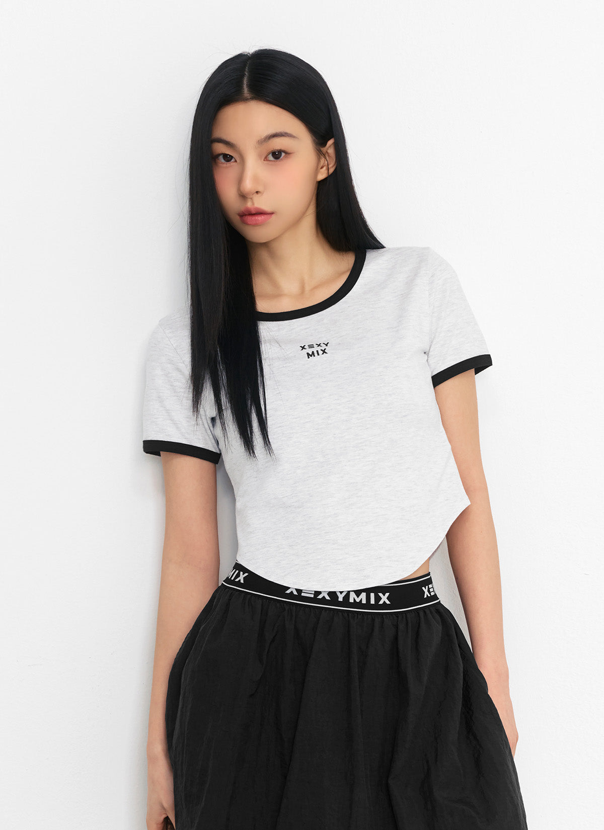 Stylish Soft Line Color Block Crop Top for Women - Trendy Summer Casual Wear, Perfect for Beach Outings & Music Festivals