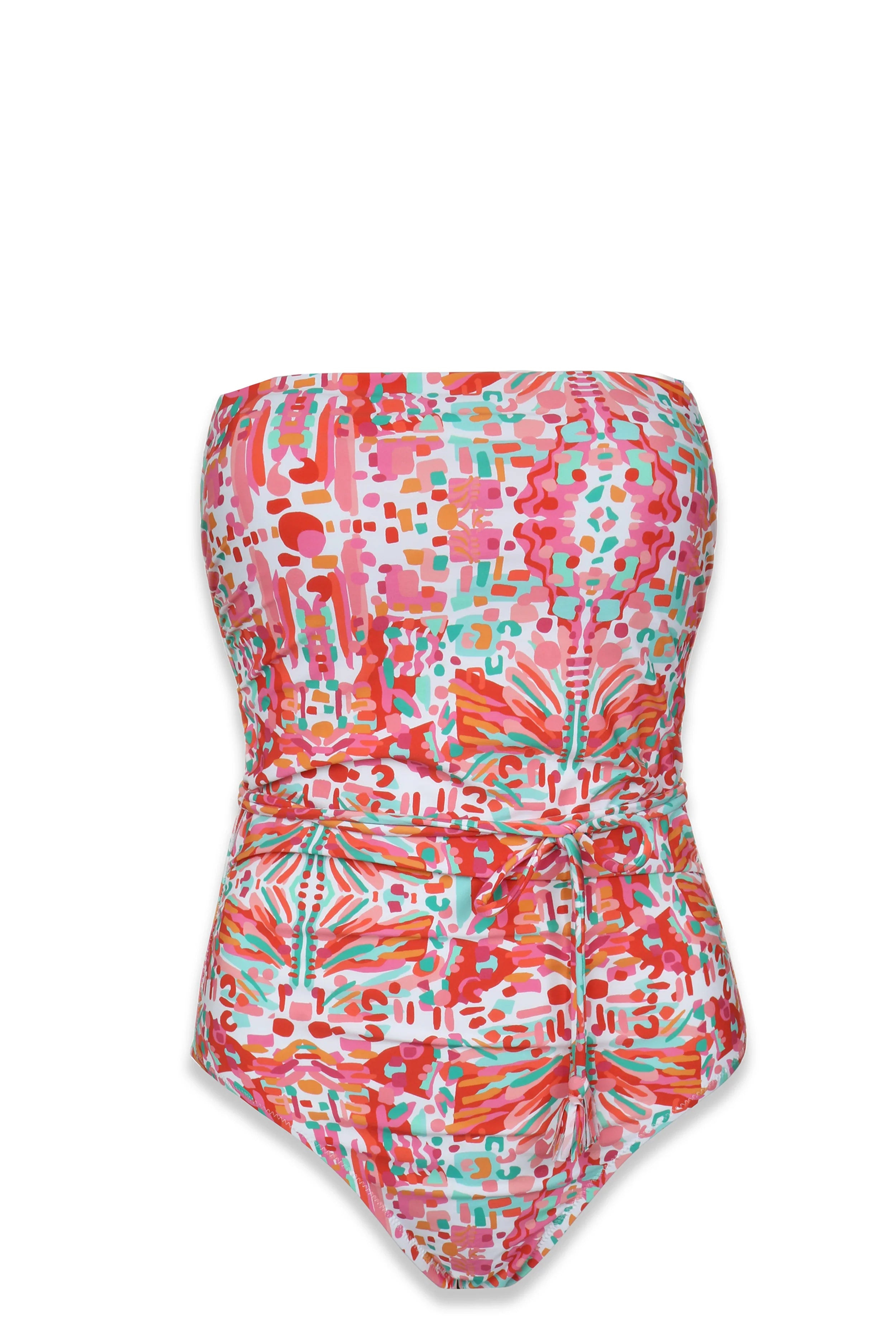 Tassel Belt Bandeau One Piece Swimsuit | Jungle De Rio Style Monokini for Women - Perfect for Beach Vacations, Pool Parties & Summer Getaways
