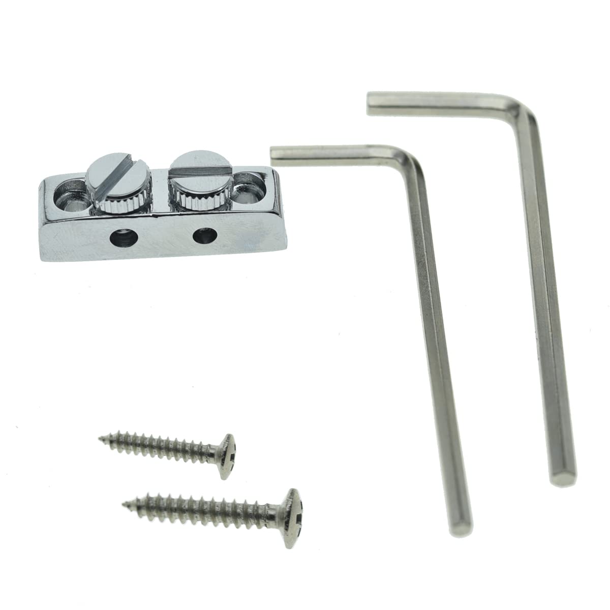 Chrome Guitar Bass Allen Wrench Set - 6-in-1 Key Headstock Wrench Holder for FR Tremolo System | Perfect for Guitar Maintenance & String Adjustments | Ideal for Musicians, Guitar Techs & DIY Repairs