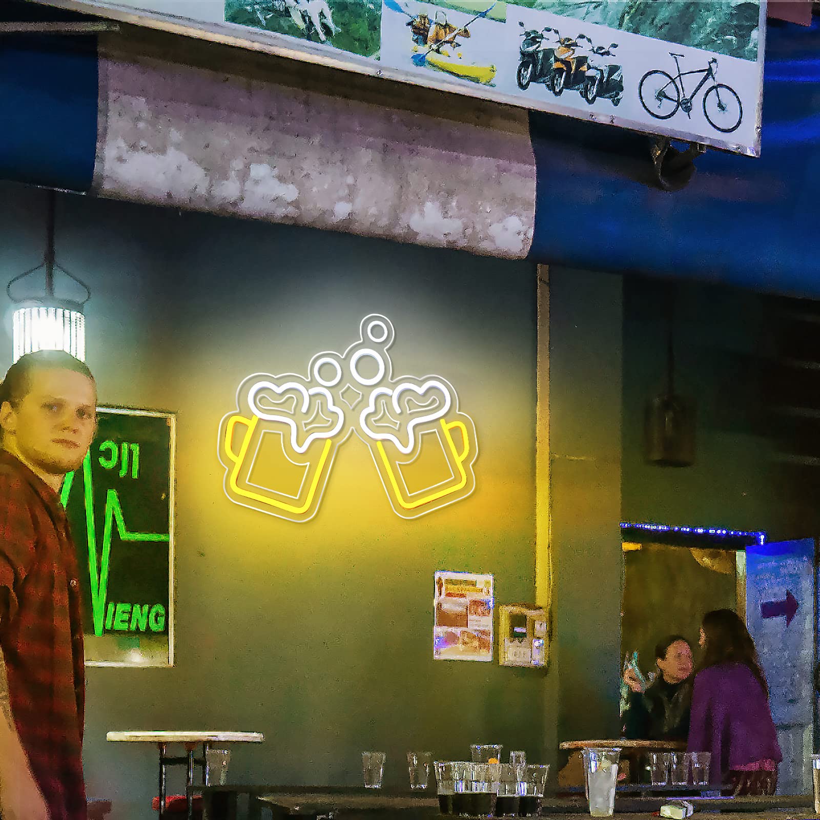 Dimmable LED Beer Neon Sign - Customizable Bar Wall Decor for Pubs, Nightclubs & Game Rooms | Perfect Gift for Beer Lovers & Homebrew Enthusiasts | Ideal for Man Caves, Basement Bars & Sports Viewing Parties