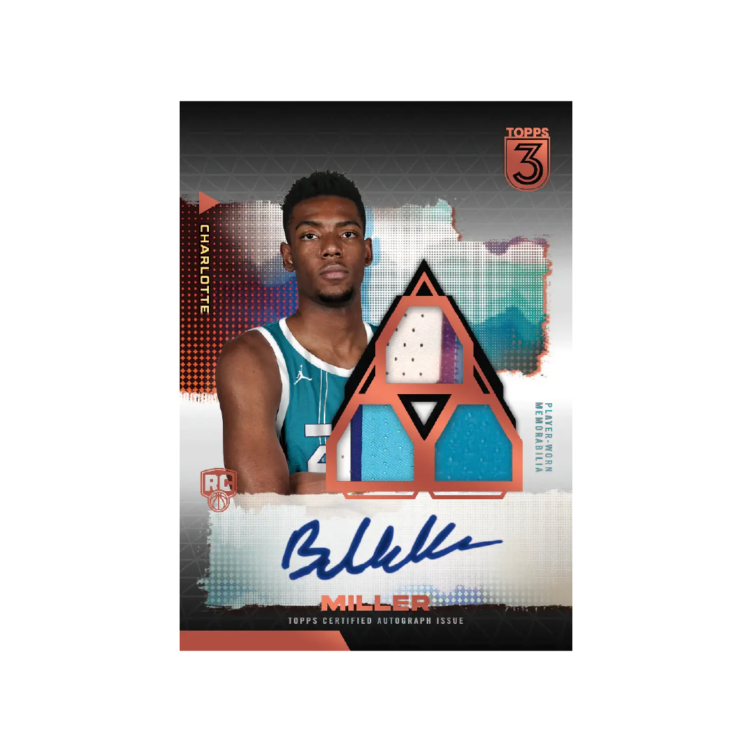 2023-24 Topps Three Basketball Hobby Box - Collectible Trading Cards for NBA Fans & Sports Memorabilia Enthusiasts - Perfect for Trading, Collecting, and Displaying
