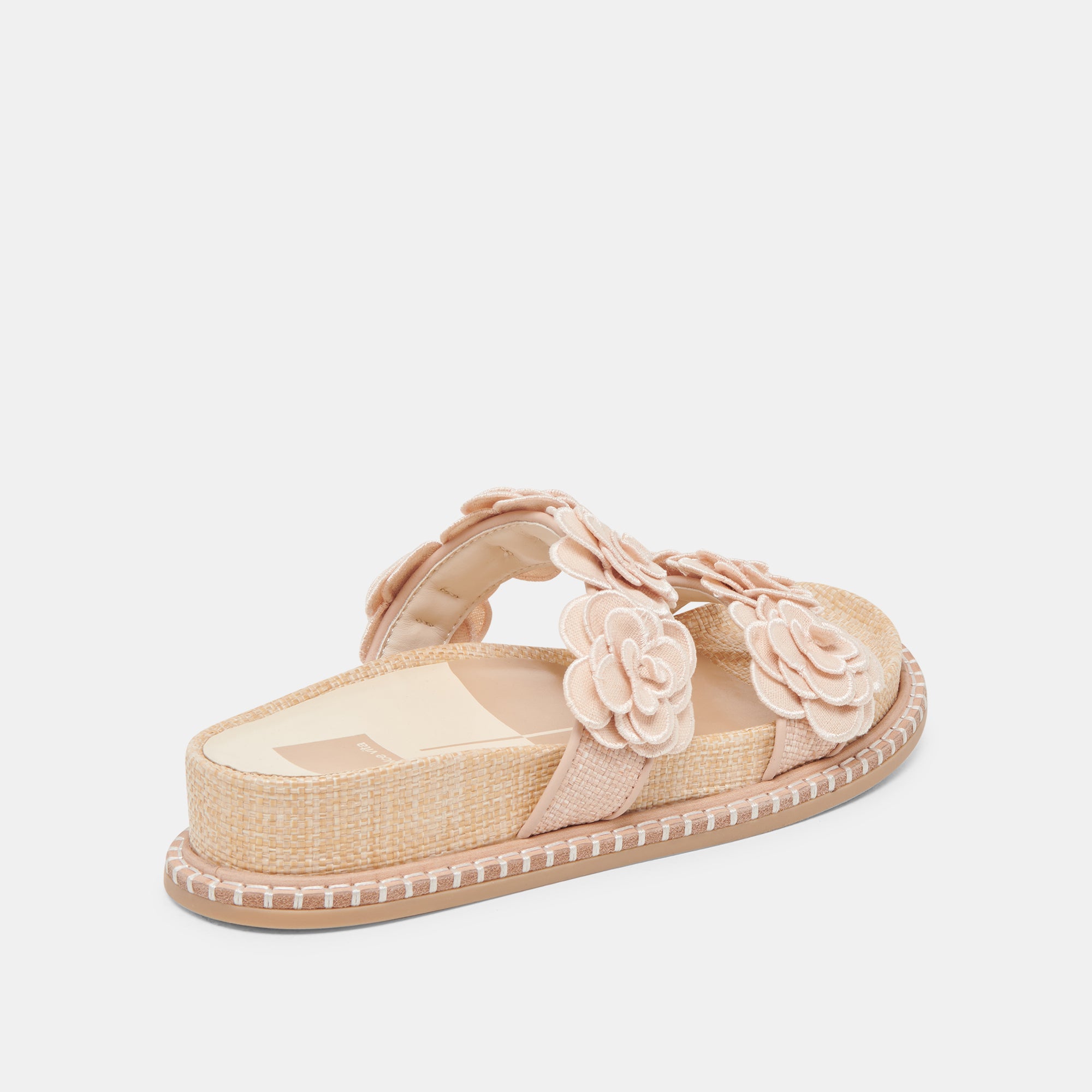 SHERLA Women's Praline Raffia Sandals - Comfortable Summer Beach Slides for Women, Perfect for Vacation, Poolside, and Casual Outings