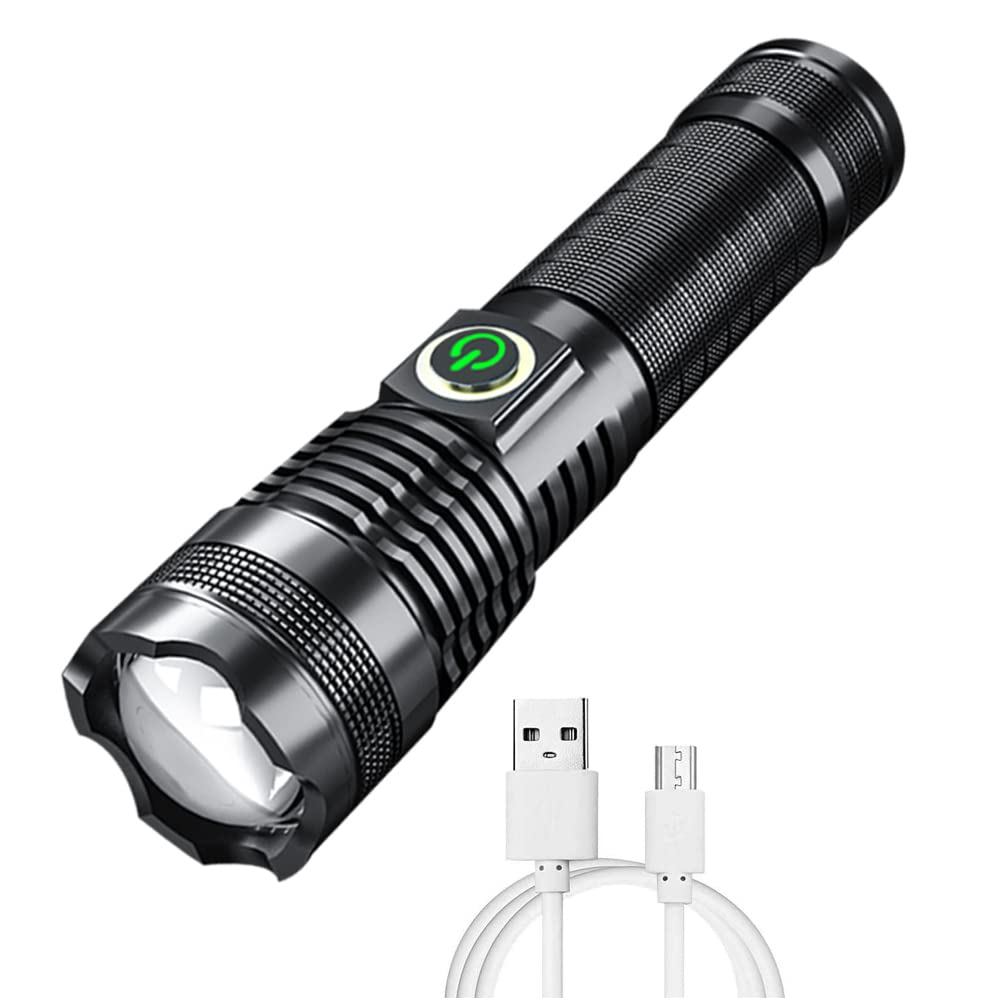 BESTSUN 1000,000 Lumens XHP70 LED Flashlight - Rechargeable High Power Handheld Torch with 5 Modes, Zoomable & Waterproof for Outdoor Adventures, Hiking, Camping, Fishing, Hunting, Emergency & Night Security