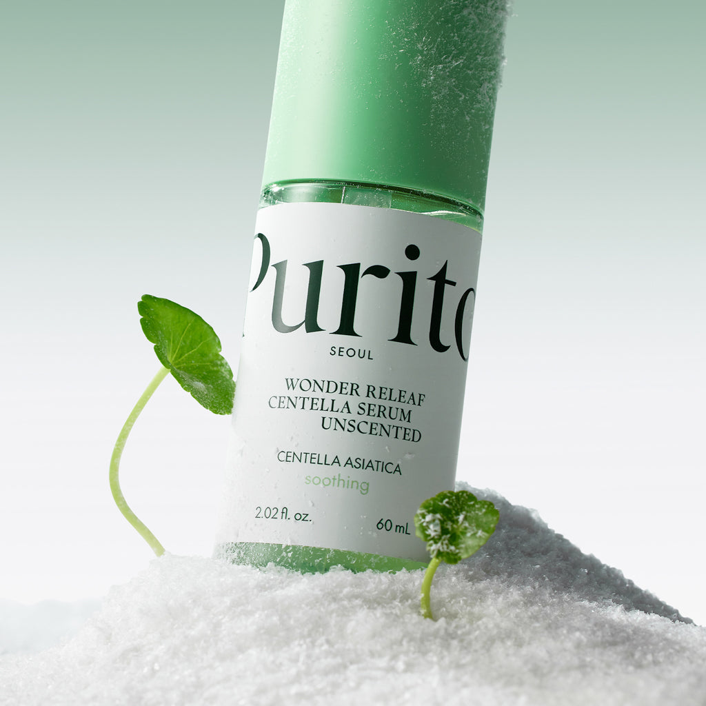 PURITO Wonder Releaf Centella Serum Unscented 60ml - Korean Skin Care for Sensitive Skin, Calming Facial Serum for Redness & Irritation Relief - Perfect for Daily Skincare Routine & Post-Treatment Soothing