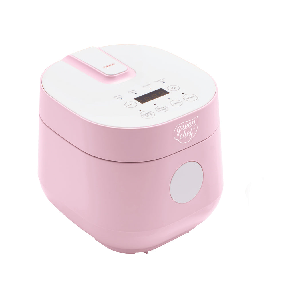 GreenChef 1.2L Electric Rice Cooker & Multi-Grain Steamer - Perfect for Rice, Quinoa, Oats (Pink, GCRC046269) - Ideal for Dorm Rooms, Small Kitchens & Healthy Meal Prep