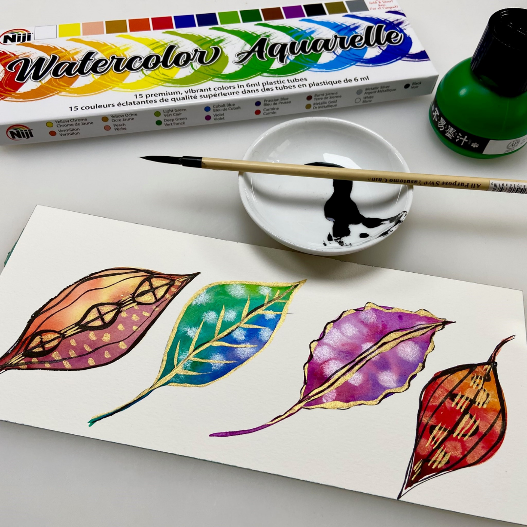 Niji Premium Watercolor Paint Set - 15 Vibrant Colors (NNC15) for Artists, Students & Professionals - Perfect for Sketching, Painting & Mixed Media Art