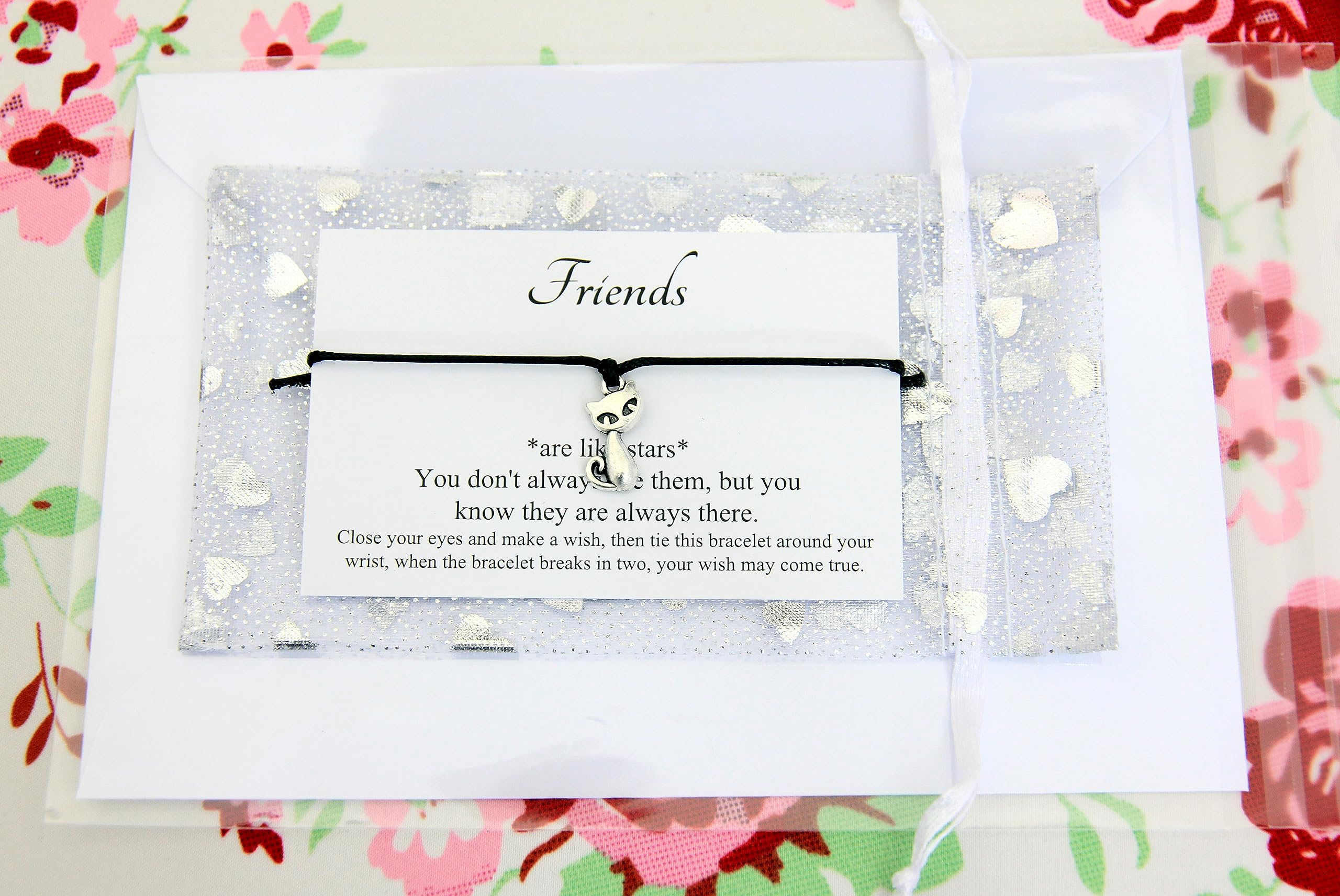 Unique Cat Wish Bracelet - Perfect Friendship Gift for Best Friends & Cat Lovers - Ideal for Birthdays, Anniversaries & Everyday Wear