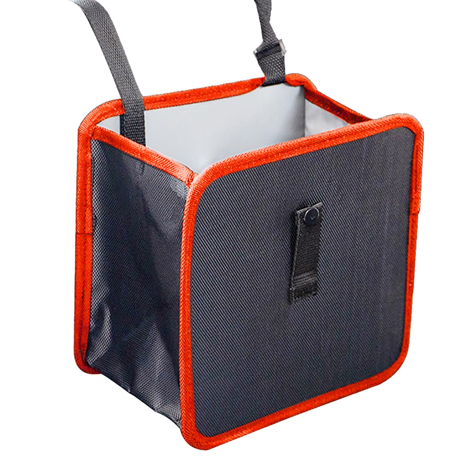 Foldable Waterproof Hanging Car Trash Can - Large Capacity Leakproof Storage Bag for Camping, Travel & Road Trips - Perfect for Car Interior Organization & Fast Food Holder (Red, One Size)