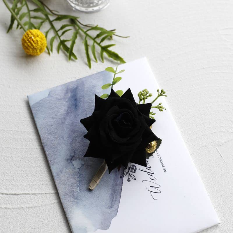 C Black Boutonnieres
