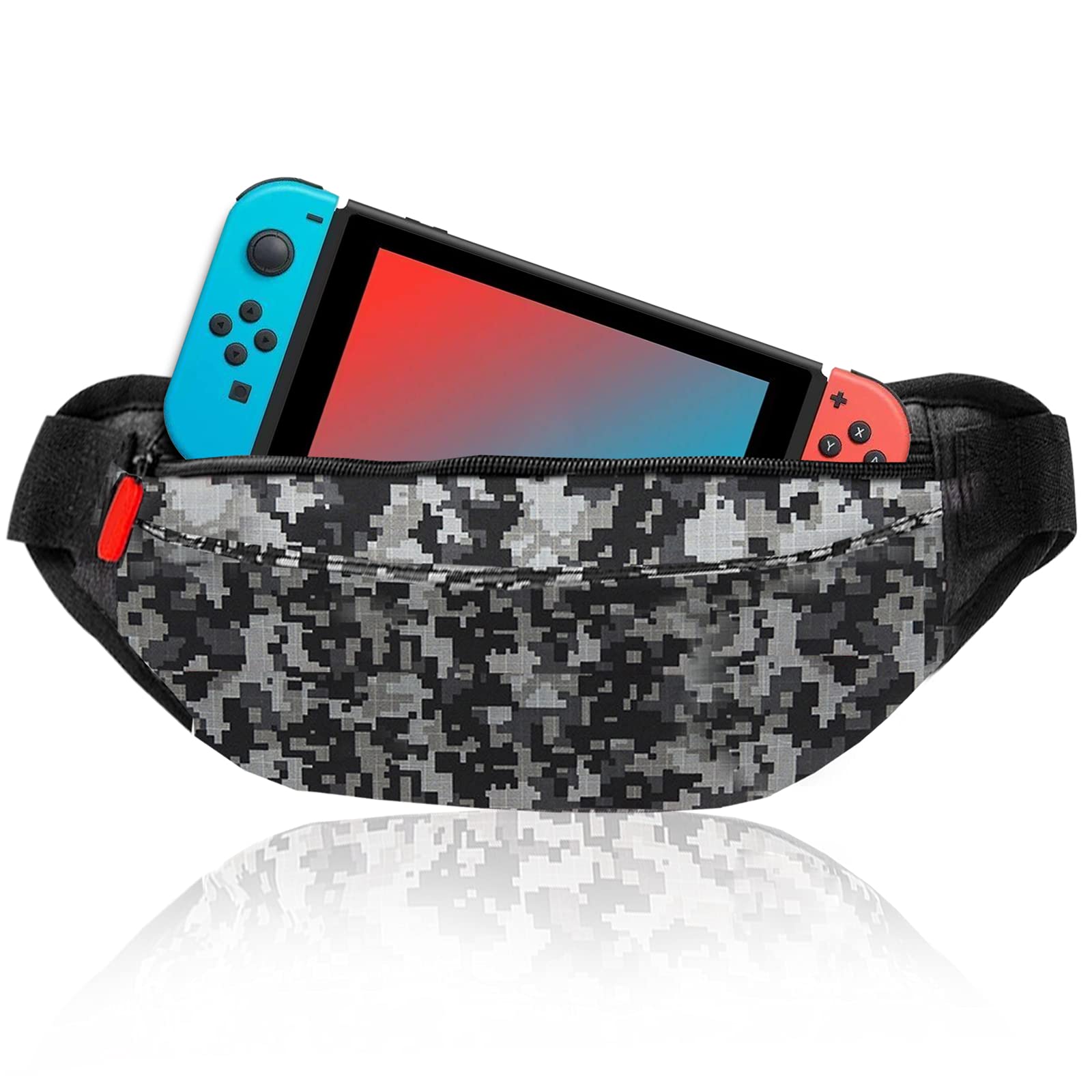 LYCEBELL Waterproof Travel Case for Nintendo Switch & Switch OLED - Portable Sling Backpack with Storage for Dock, Joy-Cons, Games & Accessories - Perfect for Men & Adults (Gaming, Travel, Commuting)