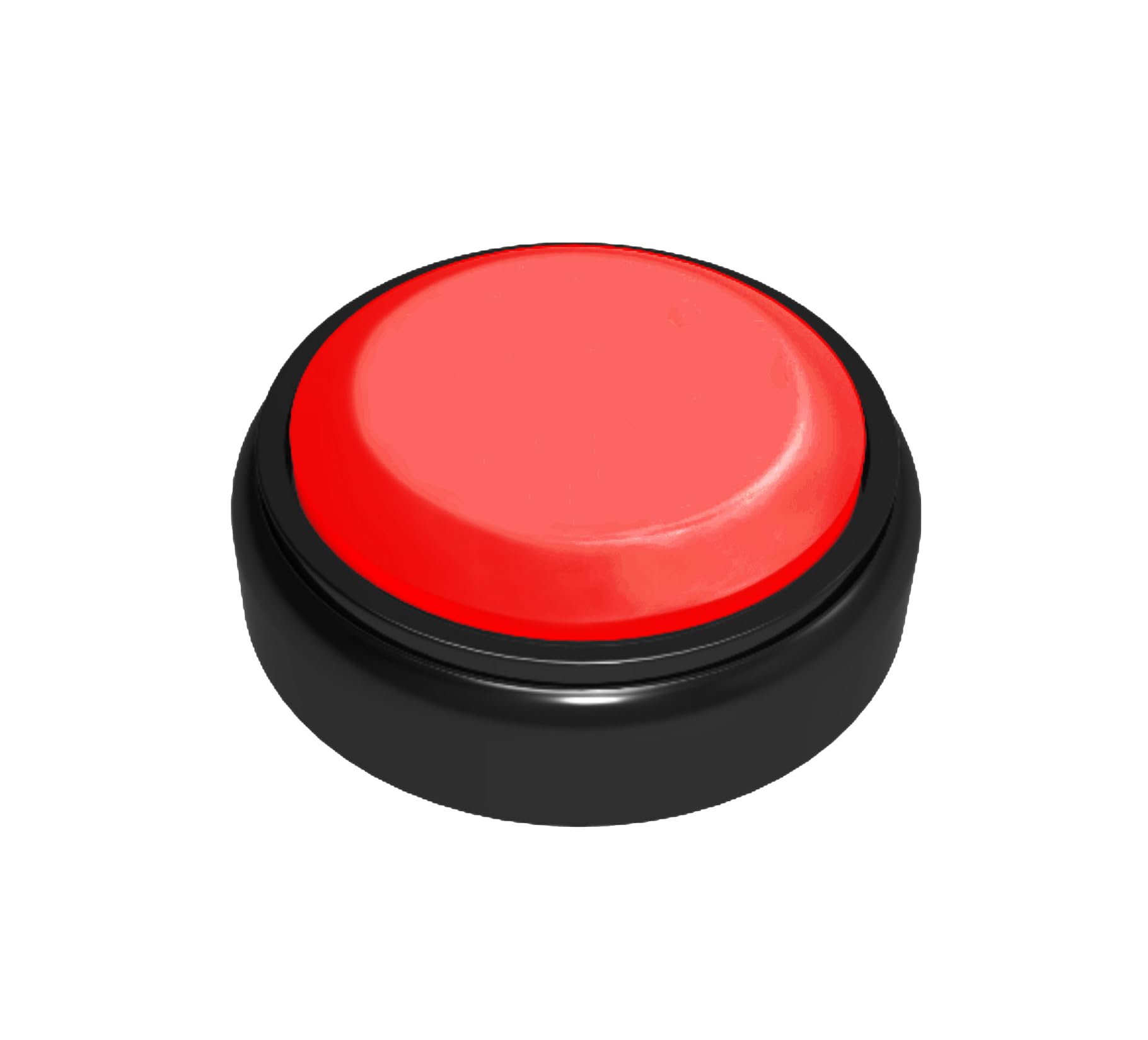 RED Essential - 30-Second Recordable Talking Button, Custom Easy Button® (Black Base/Red Top) - Perfect for Gifts, Home Decor & Office Fun