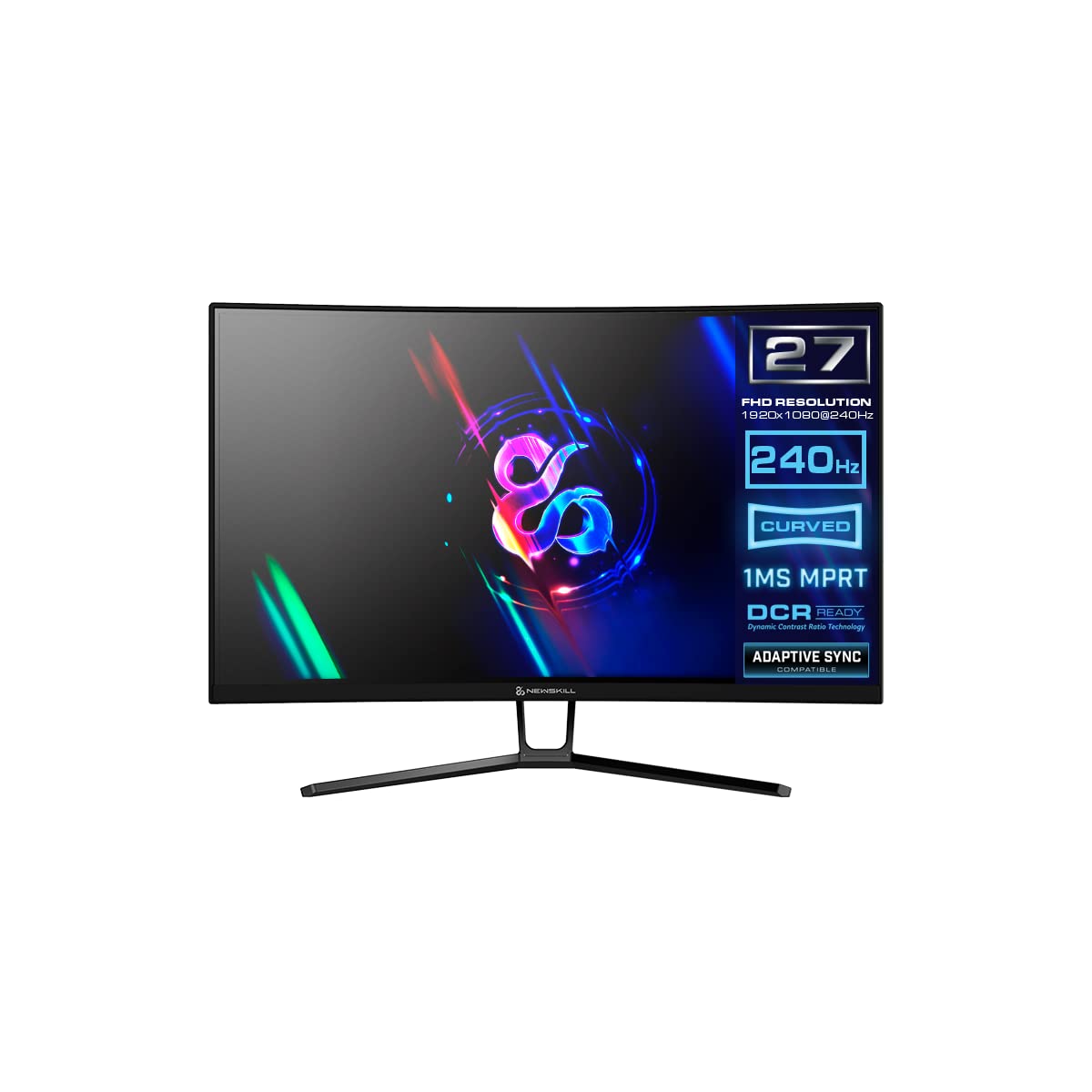 Newskill Icarus 27 Inch FHD 240Hz Gaming Monitor - Ultra Fast Refresh Rate, 1ms Response Time for Competitive Esports & Smooth Gameplay - Perfect for PC, PS5, Xbox Series X Gaming Setup