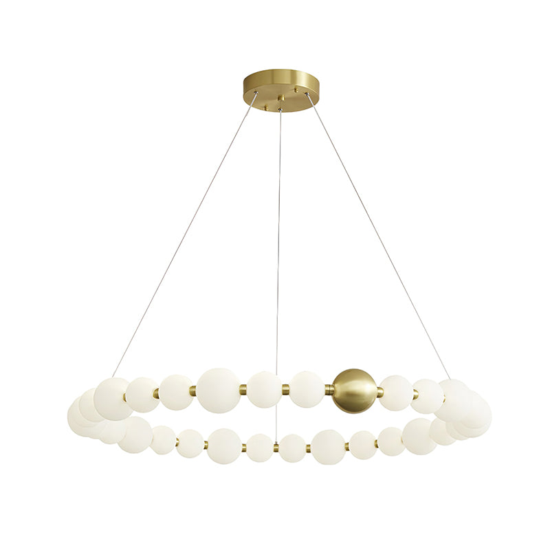 Aeyee Crystal Pearls Chandelier - Elegant Ceiling Light Fixture for Dining Room, Bedroom, Living Room & Wedding Decor