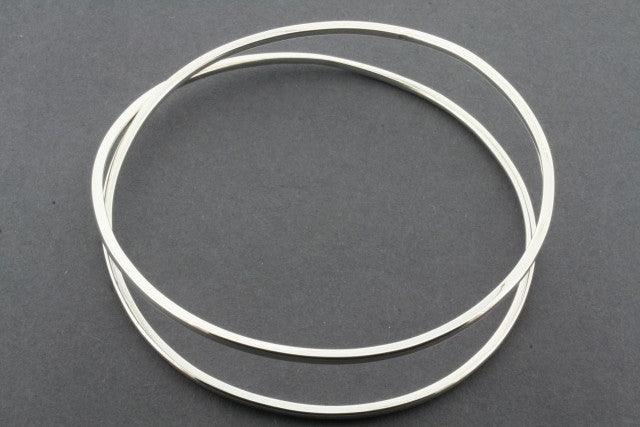 Eternity Bangle Bracelet for Women - Sterling Silver 925 Adjustable Elegant Jewelry Gift for Anniversary, Wedding, Birthday - Perfect for Everyday Wear & Special Occasions