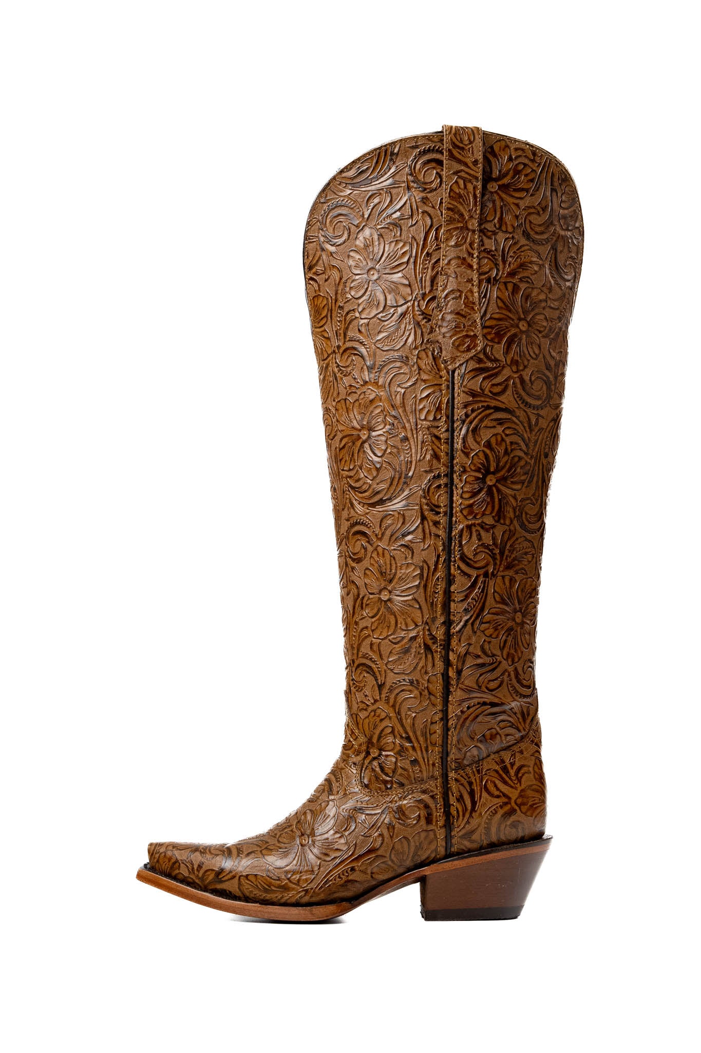 Nancy Women's Tall Wide Calf Snip Toe Cowgirl Boots - Western Riding Boots for Country Dancing, Rodeo & Everyday Wear
