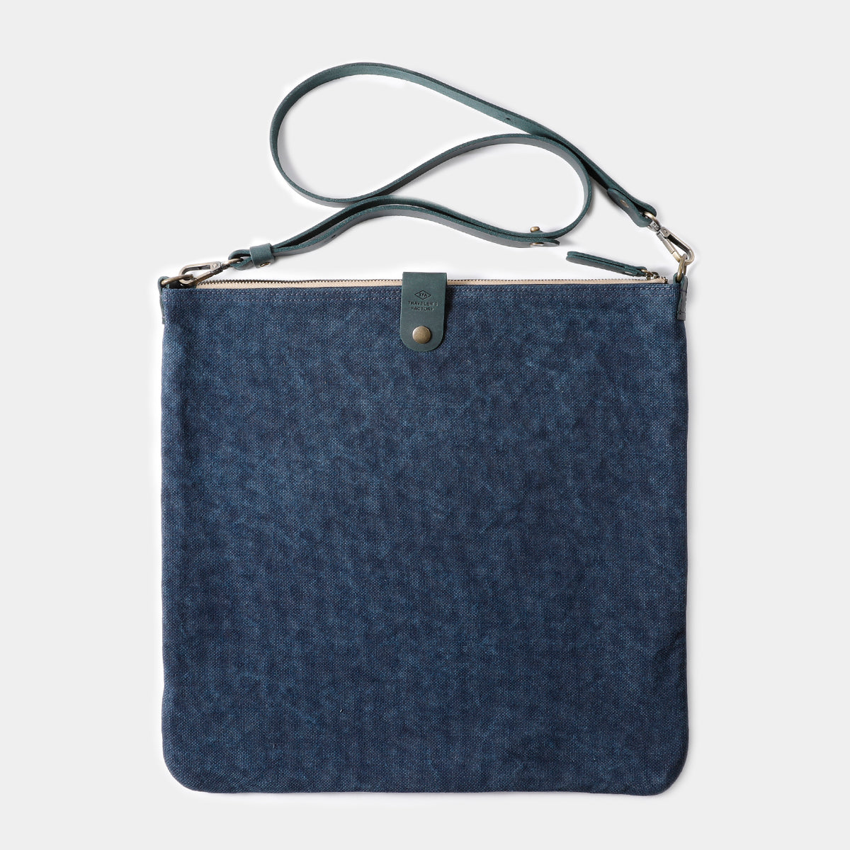 TRAVELER'S COMPANY Canvas Shoulder Bag - Medium Size in Blue | Durable Travel & Everyday Carry Bag for Commuting, Work & Outdoor Adventures
