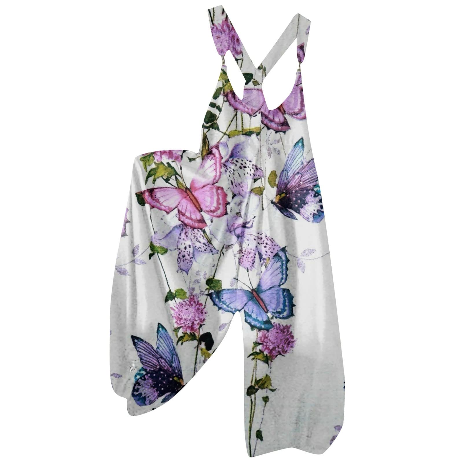 2022 Winter Skull Print Women's Overalls - Warm Cotton Baggy Wide Leg Pants, Loose Fit Romper Jumpsuit Bib Overalls for Casual Wear & Street Fashion