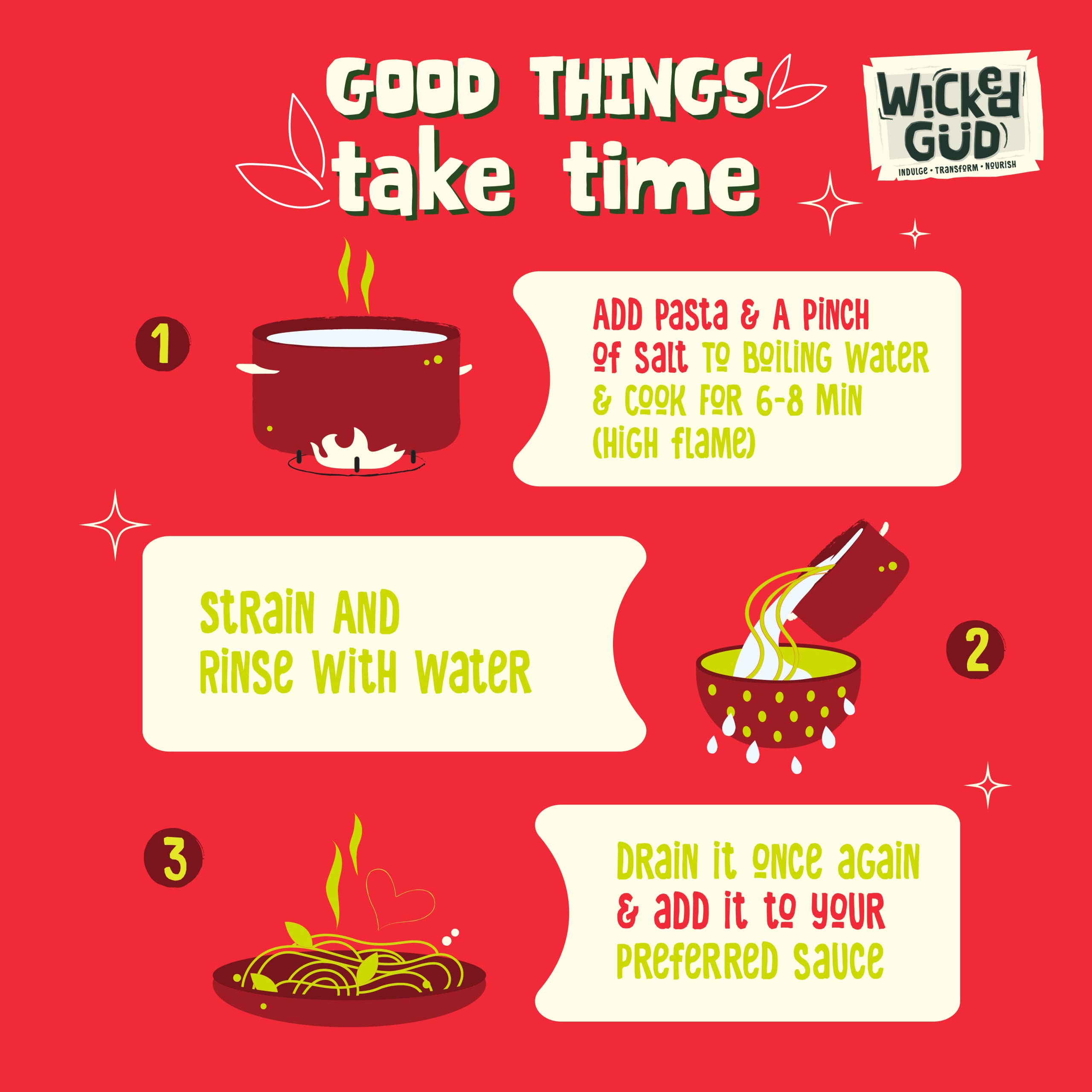 WickedGud 2X Fiber Penne & Spaghetti Pasta Combo - Healthy Durum Wheat Semolina, Brown Rice & Red Lentils Pasta (400g x 2) | No Maida | High Fiber Diet Pasta for Weight Loss & Gluten-Free Meals | Perfect for Italian Dishes, Vegan Recipes & Healthy Family Dinners