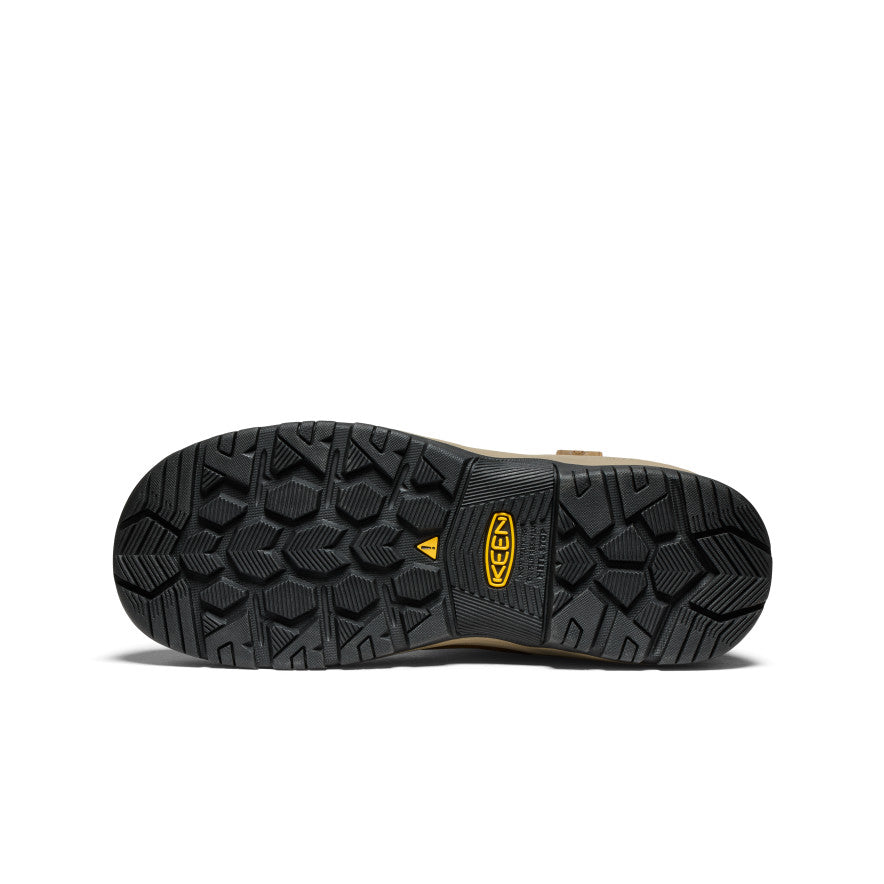 Men's Evanston Pull-On Waterproof Work Boots with Carbon Toe - Bison/Black - Ideal for Construction, Outdoor Work & Winter Wear