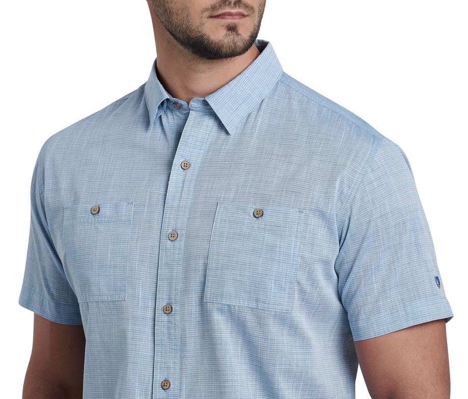 KUHL Karib Stripe Short Sleeve Shirt for Men - Lightweight, Quick-Dry & Breathable - Perfect for Hiking, Travel & Outdoor Adventures