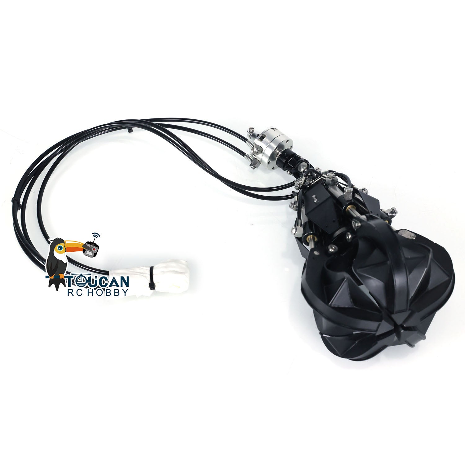 1/14 Scale LESU RC Hydraulic Crane Dump Truck Metal Orange Peel Grab - Compatible with RC Construction Vehicles & Model Cars - Perfect for RC Construction Site Scenes & Collectible Displays