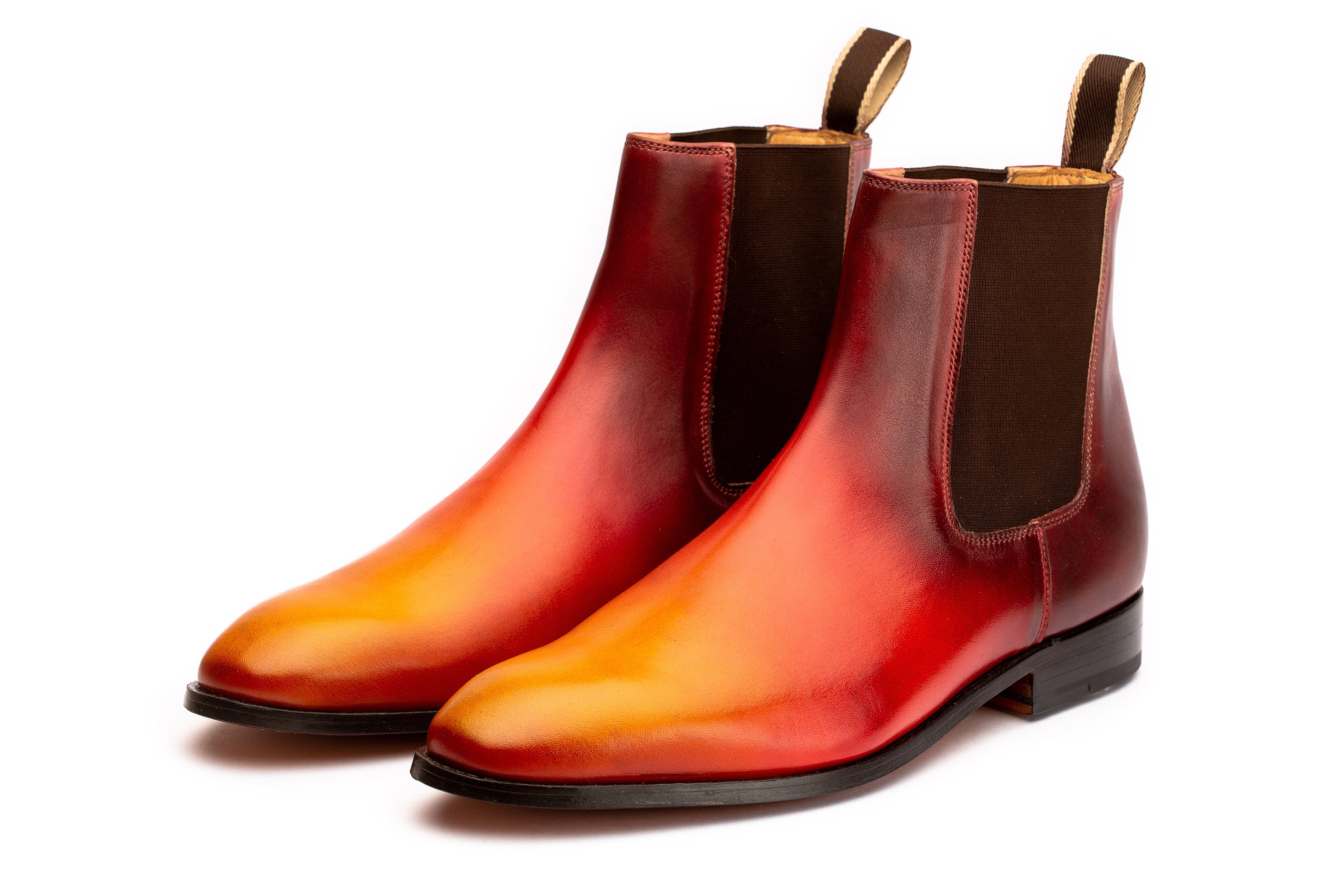 Premium Chelsea Boots for Men - Fire Patina Leather Ankle Boots | Stylish & Comfortable for Casual, Office & Outdoor Wear