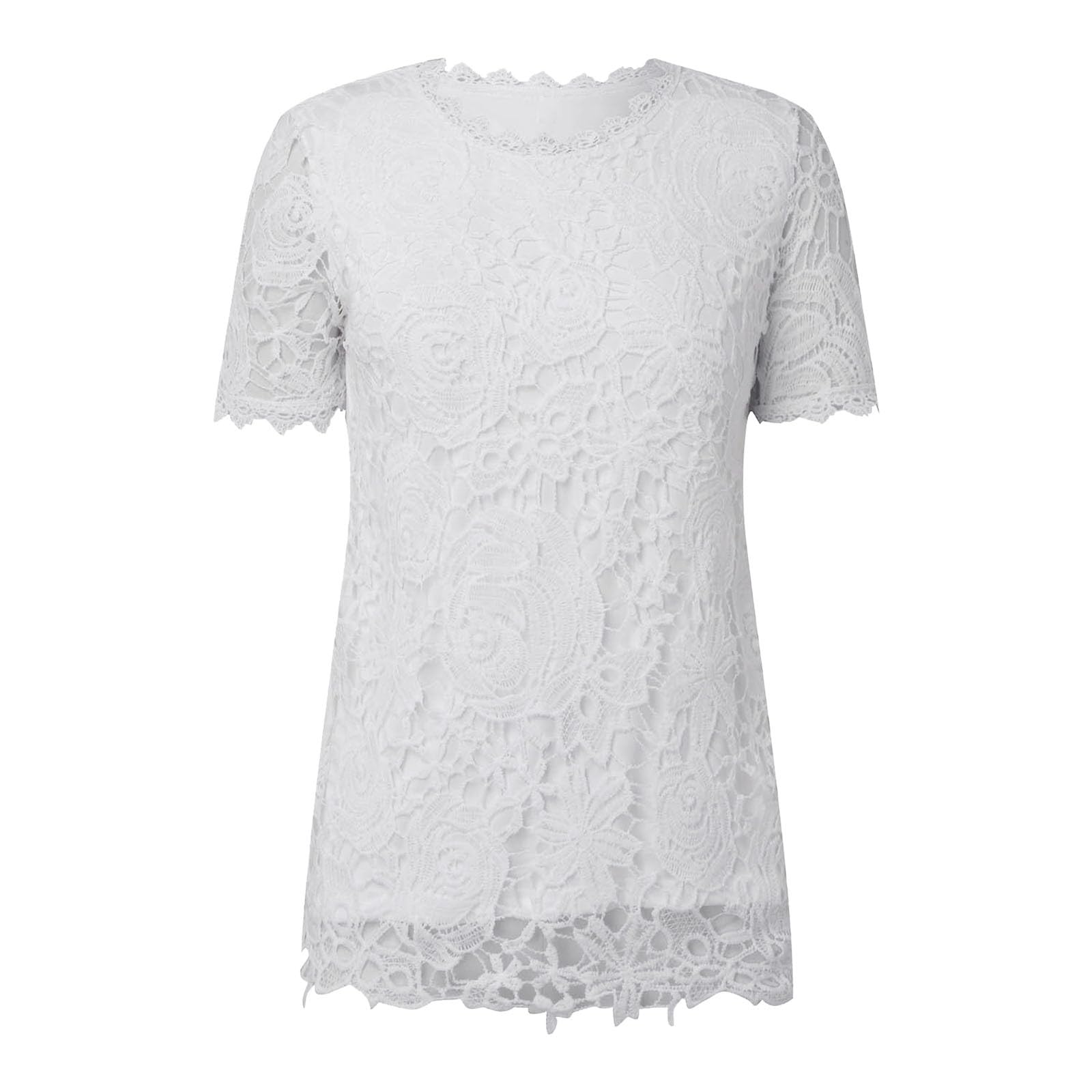 Elegant White Lace Tops for Women - Perfect for Evening Parties, Weddings & Special Occasions
