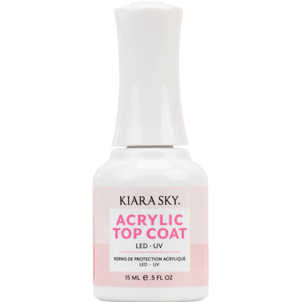 KIARASKY Acrylic Top Coat for Nails - UV/LED Gel Polish - Long-Lasting Shine & Protection - Perfect for Manicures, Pedicures & Nail Art at Home or Salon