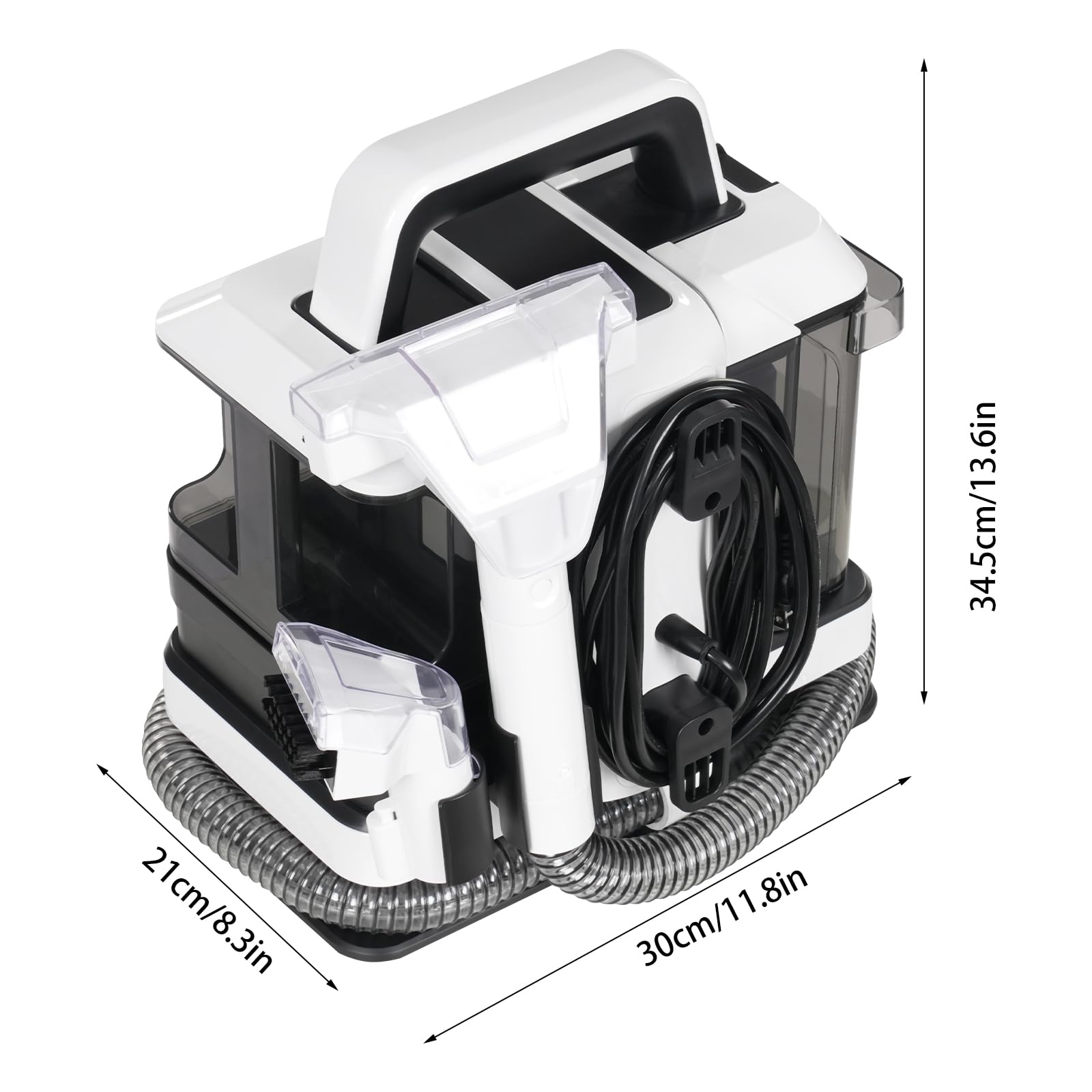 Commercial Carpet Cleaner Machine - 110V Portable Deep Cleaner for Pet Stains, Sofa, Rug, Mattress & Car Seat | Handheld Upholstery & Curtain Cleaner for Home & Office Use