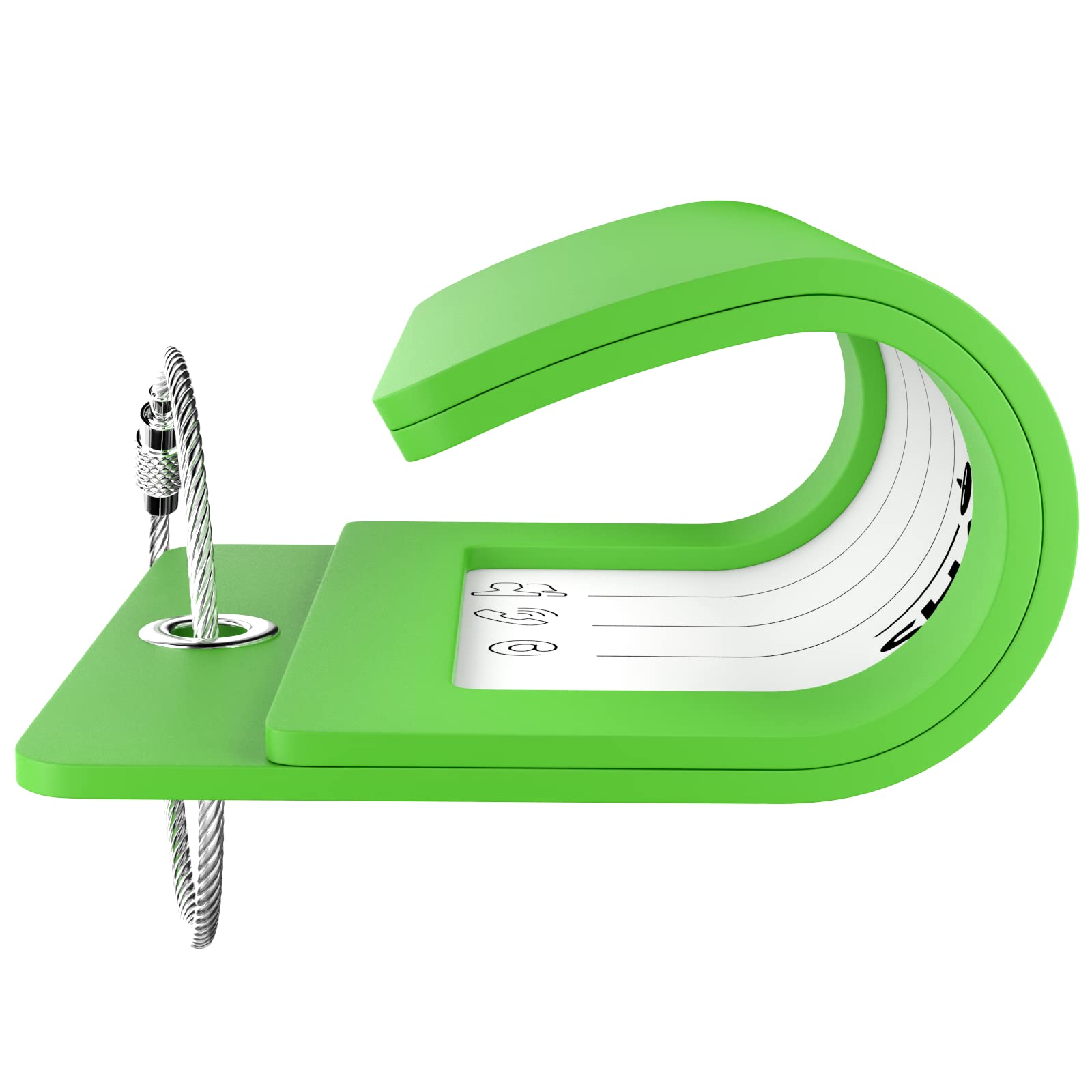 Custom Initial Luggage Tag - Flexible Personalized Travel Bag Tag with Stainless Steel Loop (Letter I) - Perfect for Suitcases, Backpacks & Travel Accessories
