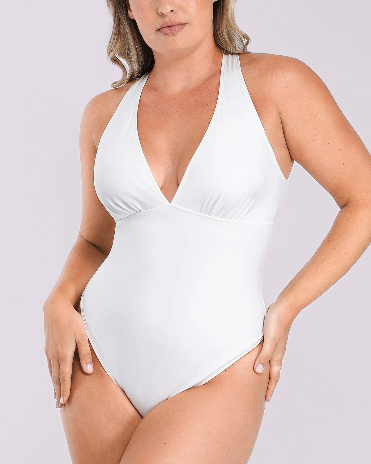 AirSlim® Deep V Neck Cross Back Shaping Bodysuit - Slimming Shapewear for Women | Perfect for Dresses, Tops & Everyday Wear