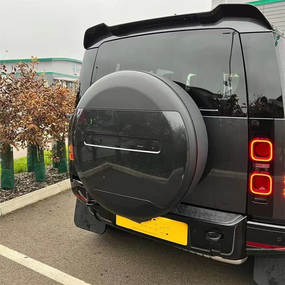 1 Pcs Carpathian Grey ABS Spare Tire Cover for Land Rover Defender 90 & 110 (2020 Model) - Durable Wheel Protection for Off-Road & Adventure Use