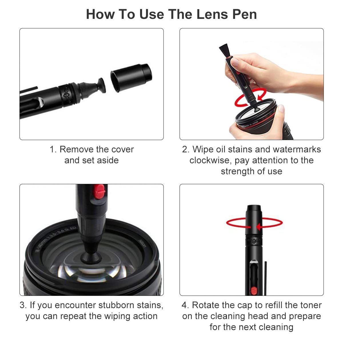 Professional DSLR Camera Cleaning Kit - Lens Cleaning Pen, Air Blower, Microfiber Cloth, Brush & Swabs for Nikon, Canon, Sony | Complete Maintenance Accessories with Storage Case | Perfect for Travel, Studio & Outdoor Photography